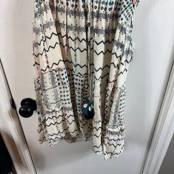 Sumitra Boho Cotton Tassel Shell Embellished Dress Free Size - Picture 4 of 11